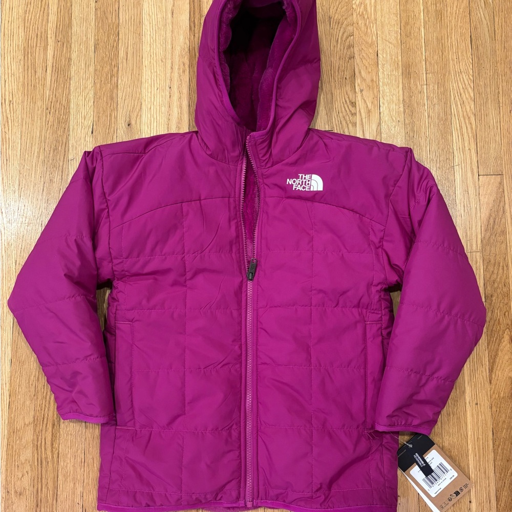 The North Face Reversible Shasta Insulated Short Parka Girls NWT Deep Mulberry S